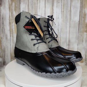 Weatherproof Men's Black and Gray Boots